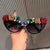 Damen Cat-Eye Sonnenbrille mit luxuriöser Kristallverzierung Brehn