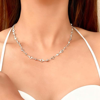 Herzförmiges Edelstein Choker Halskette Brehn