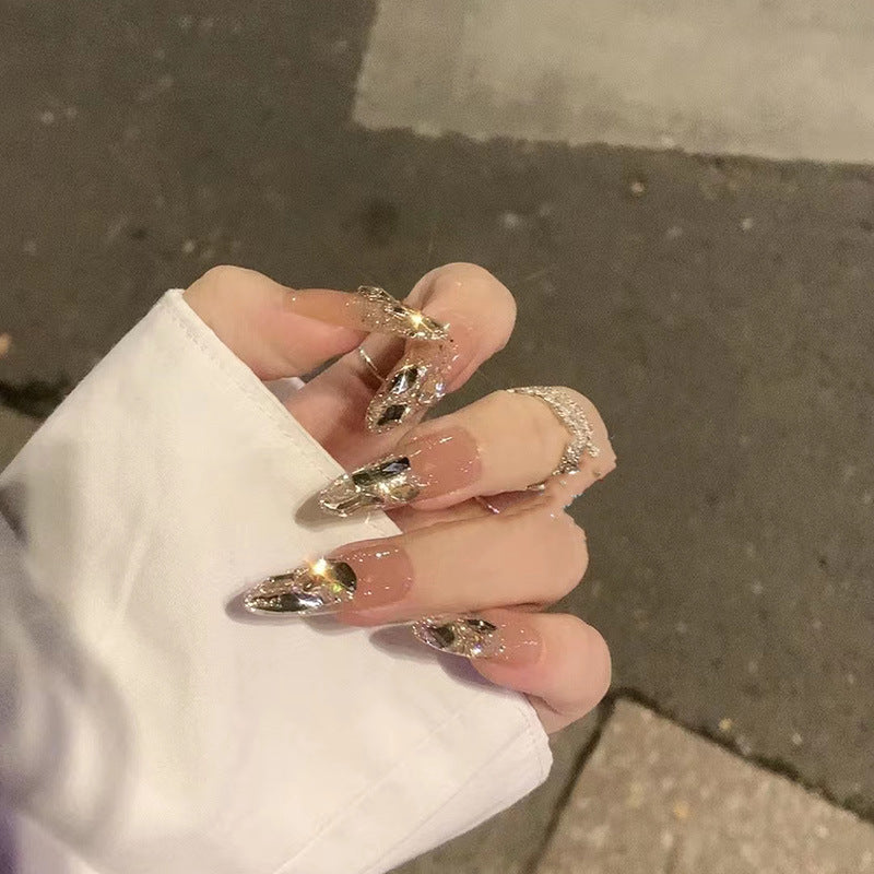 Glamouröse Strass Press-On Nagel-Set