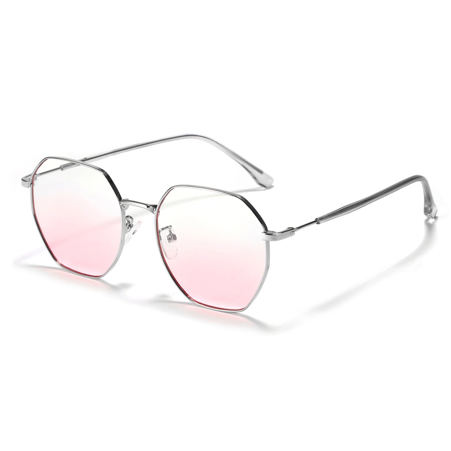 Damen modische achteckige Sonnenbrille mit trendigem Metallrahmen Brehn