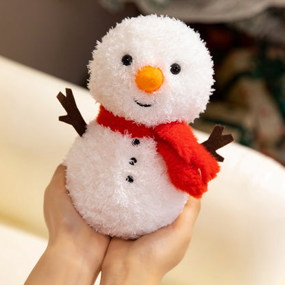 Plüsch Schneemann Feiertags Dekorativer Tischspielzeug mit Schal & Filz Zweigarmen Brehn