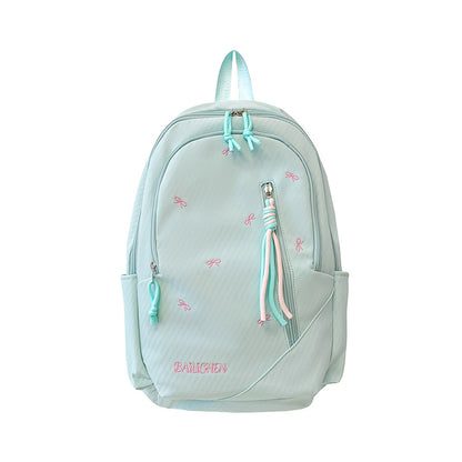 Stylische Bestickte Schleifenakzent Freizeit-Rucksack Brehn