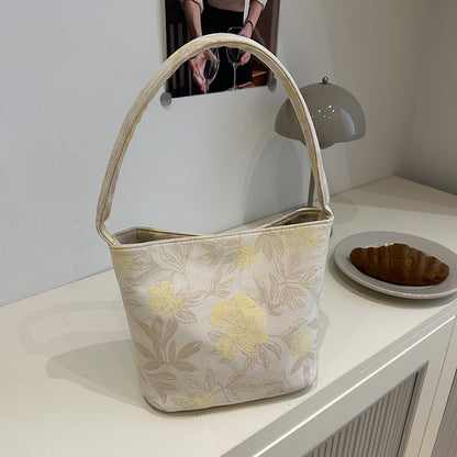 Bestickte florale Schultertasche