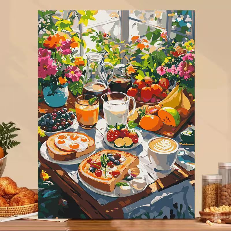 Dessert-inspiriertes dekoratives Leinwandkunstwerk Brehn
