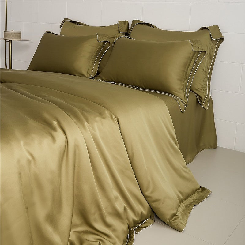 Luxuriöses glattes Satin-Bettwäsche-Set