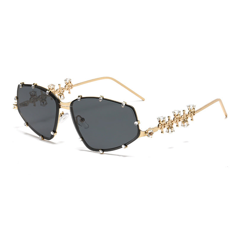 Damen Designer-Brille mit glamourösem Akzent und funkelnden Glitzersteinen Brehn