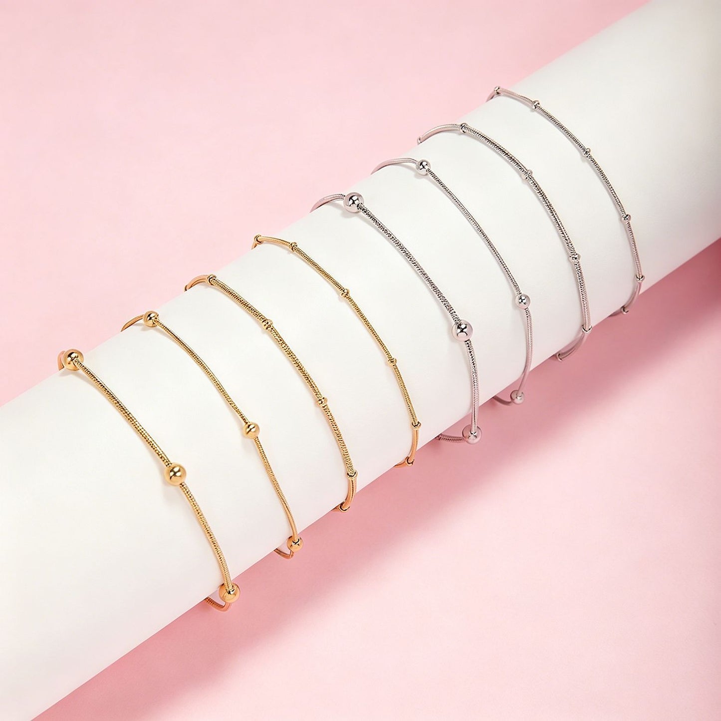 Verstellbares Perlenkette Armband Brehn