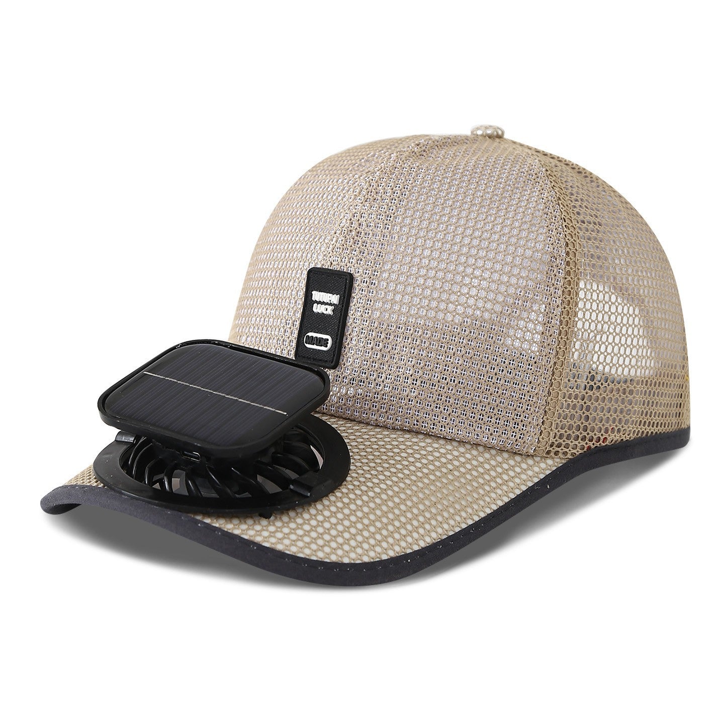 solarbetriebene Mesh-Baseballmütze mit abnehmbarem Frontlüfter Brehn