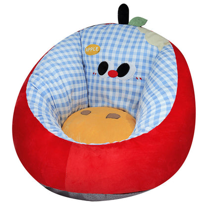 Weicher Babystuhl mit Apfel-Motiv und ergonomischem Stützkissen