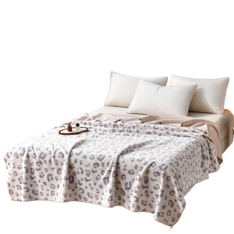 Luxus Leopardenmuster Fleece-Wurfdecke Brehn