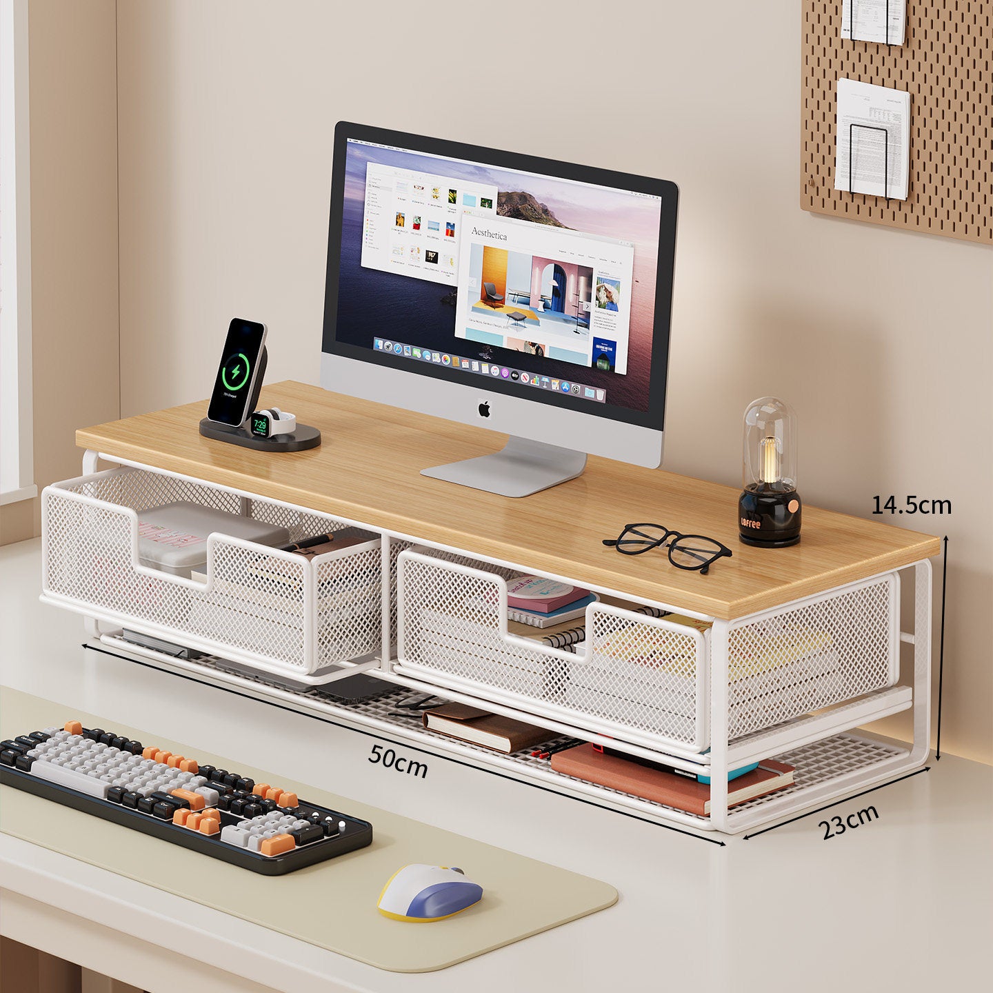 Multi-Funktions-Schreibtisch-Organizer mit Mesh-Speicherboxen Brehn