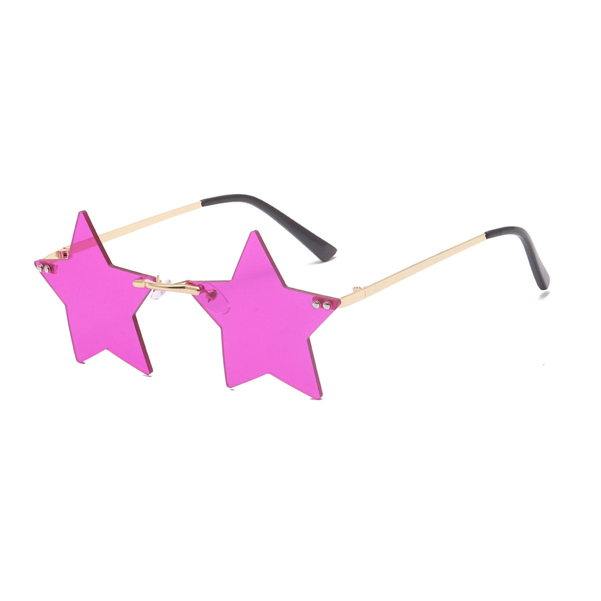 Damen auffällige Sonnenbrille mit sternförmigem Rahmen und gradienten Gläsern Brehn