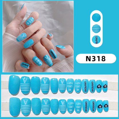 Blumenmuster Press-On Nagelset