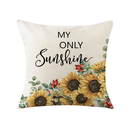 Damen Kissenbezug mit Sonnenblumenmuster Brehn