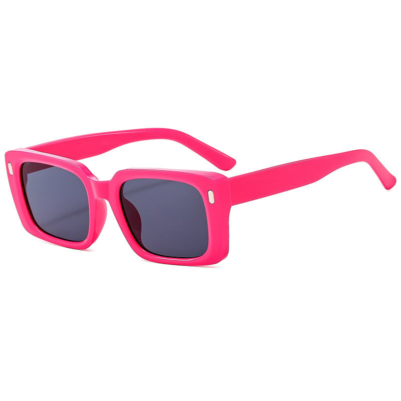 Damen Modische quadratische Sonnenbrille mit mattem Gestell und UV-Schutz Brehn