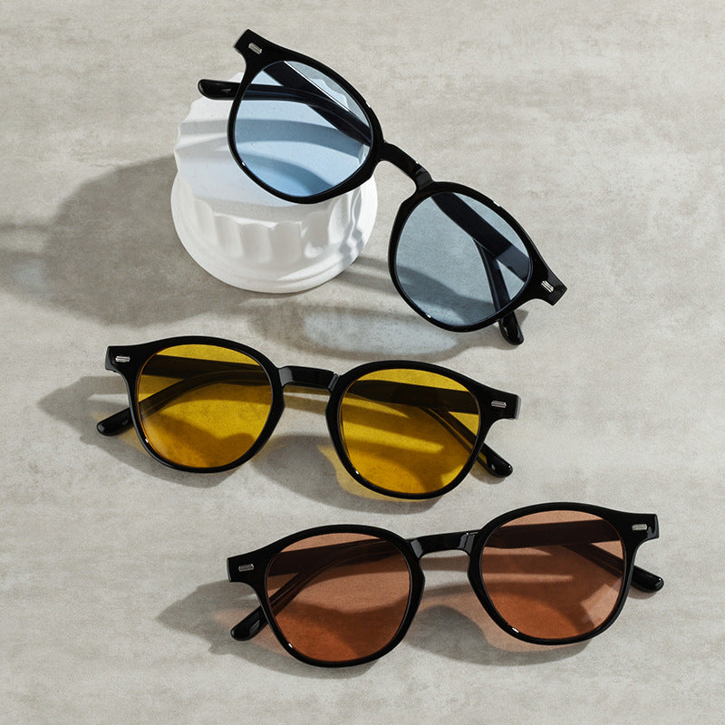 Vintage-inspirierte runde Rahmen-Sonnenbrille Brehn