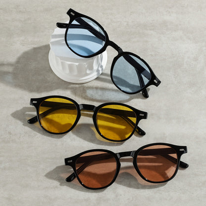 Vintage-inspirierte runde Rahmen-Sonnenbrille Brehn
