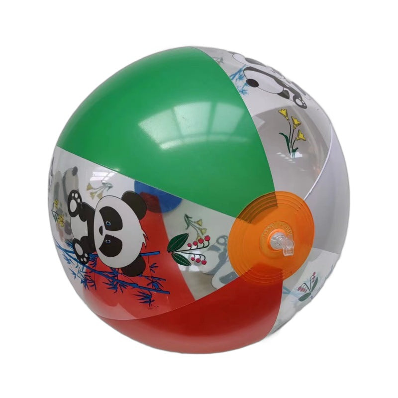 Damen aufblasbarer Spielball mit fröhlichen Panda-Motiven von Brehn