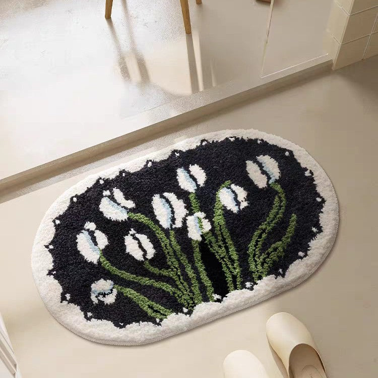Blumenmuster Badezimmermatte Brehn