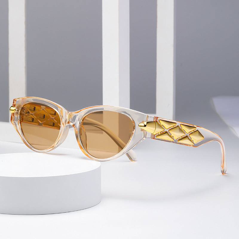Damen Cat-Eye Sonnenbrille mit luxuriösen Akzenten und einzigartigem Design Brehn