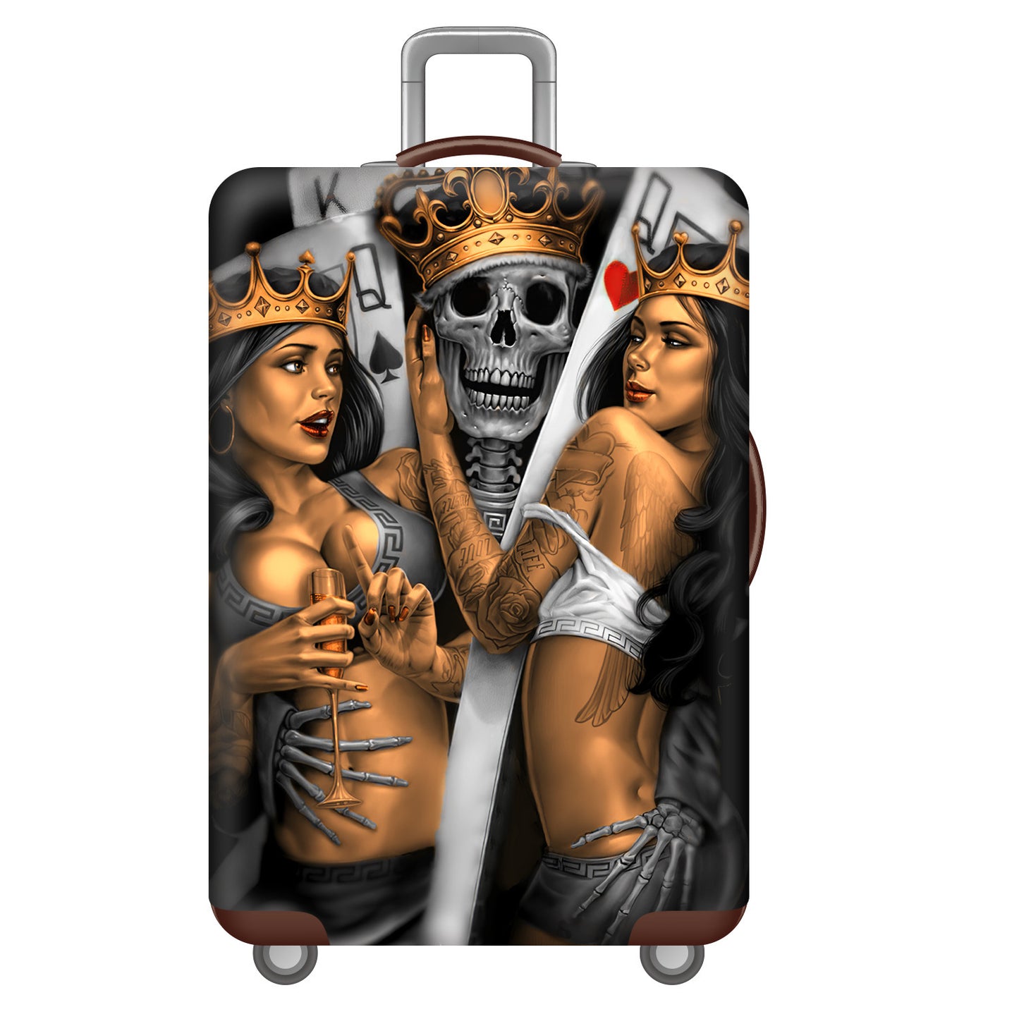 Herren Hartschalenkoffer mit einzigartigem Totenkopfdesign Brehn