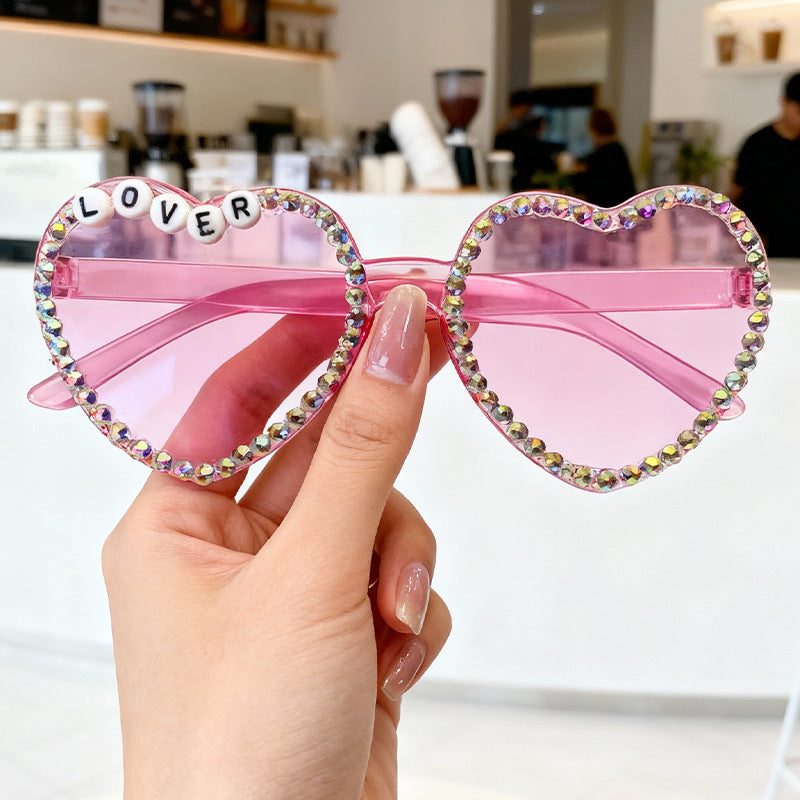 Herzförmige, mit Strass veredelte Sonnenbrille Brehn 1787141205