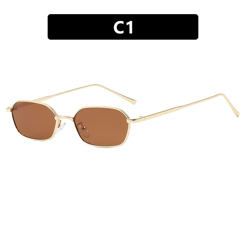 Damen geometrische Sonnenbrille im minimalistischen Design Brehn