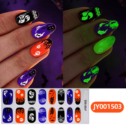Leuchtende Halloween-Nagelkunst-Sticker