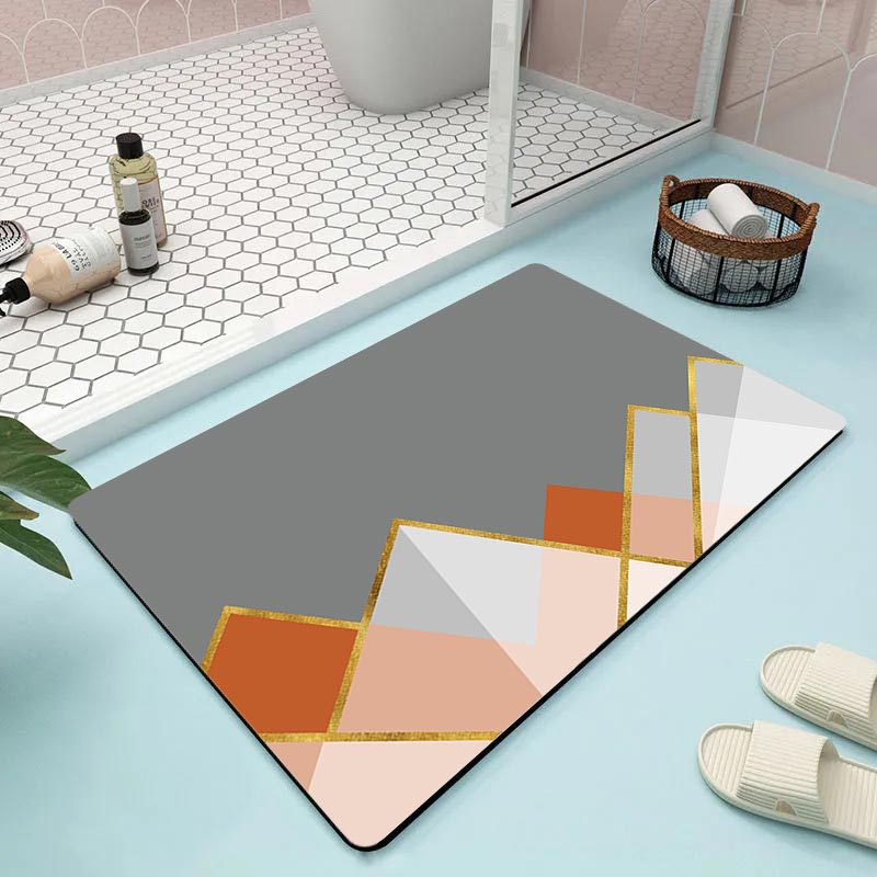 Abstrakte geometrische Badematte