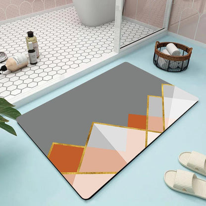 Abstrakte geometrische Badematte