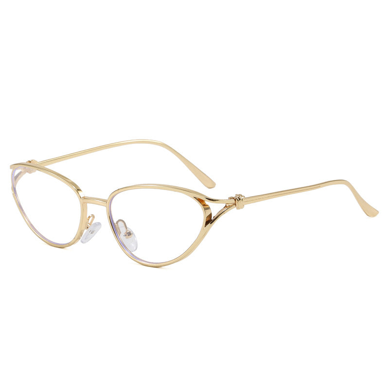 Trendige Cat-Eye Sonnenbrille mit Metallic Rahmen Brehn