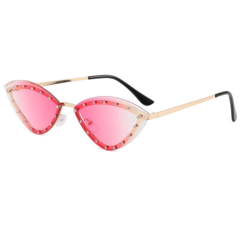 Damen Cat-Eye Sonnenbrille mit Glitzer-Details Brehn