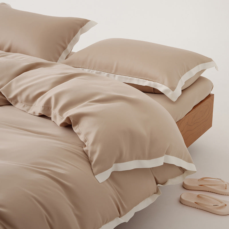 Luxuriöses Satin-Gefühl Bettbezug Set