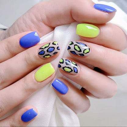 Künstlerisches Leopardenmuster Nagelset