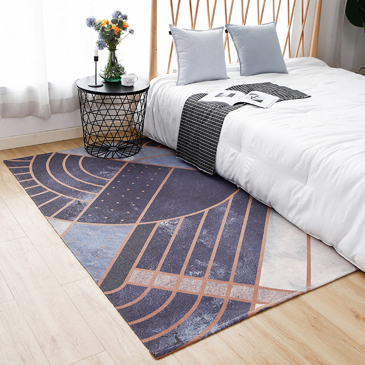 Runder Dekorativer Wohnzimmer-Teppich mit modernem geometrischem Muster Brehn