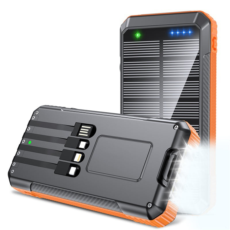 Powerbank mit Solarladefunktion und Integrierter LED-Lampe Brehn