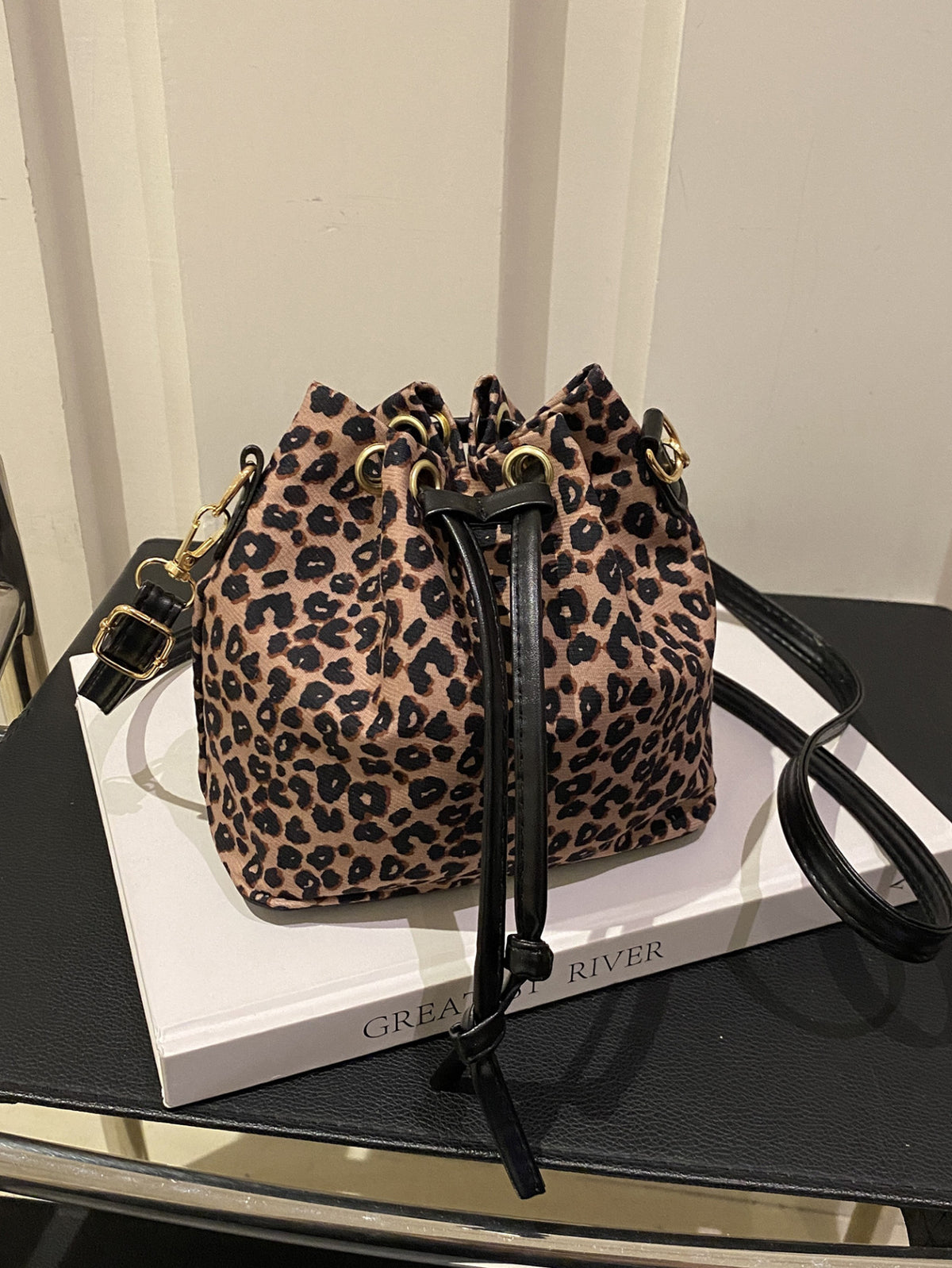 Stylische Leopardenmuster Eimer Tasche