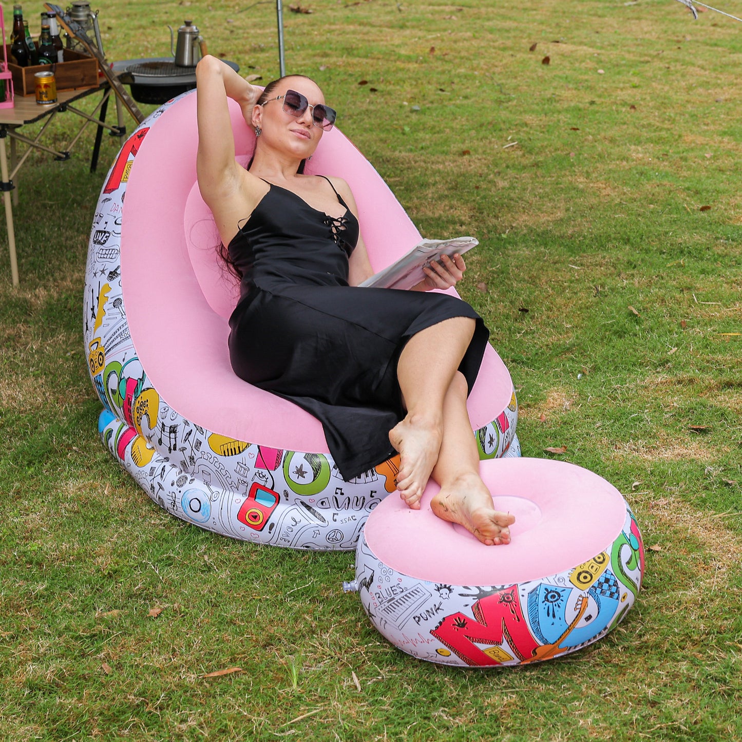 Damen Aufblasbares Komfort-Sofa mit ergonomischer Rückenlehne Brehn