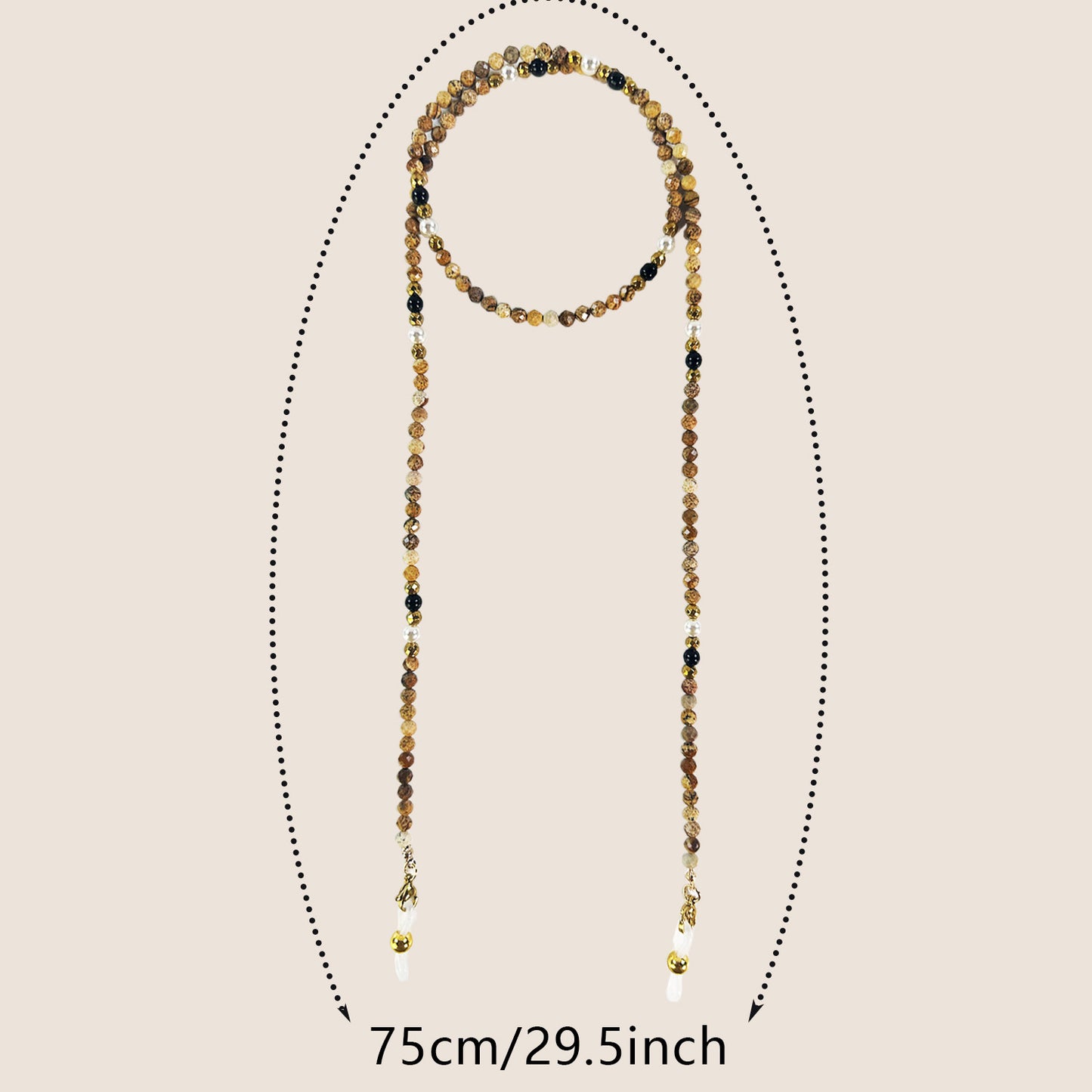 Artisan Perlen Brillen Kette Brehn