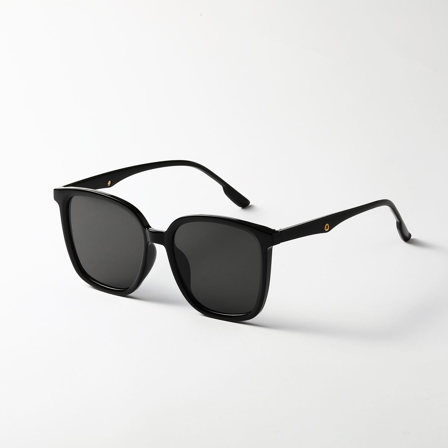 Damen stilvolle quadratische Sonnenbrille mit klarem Rahmen und polarisierten Gläsern Brehn