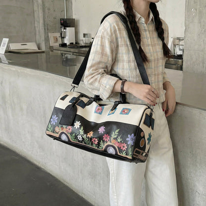 Blumenmuster Canvas Duffle Bag Brehn