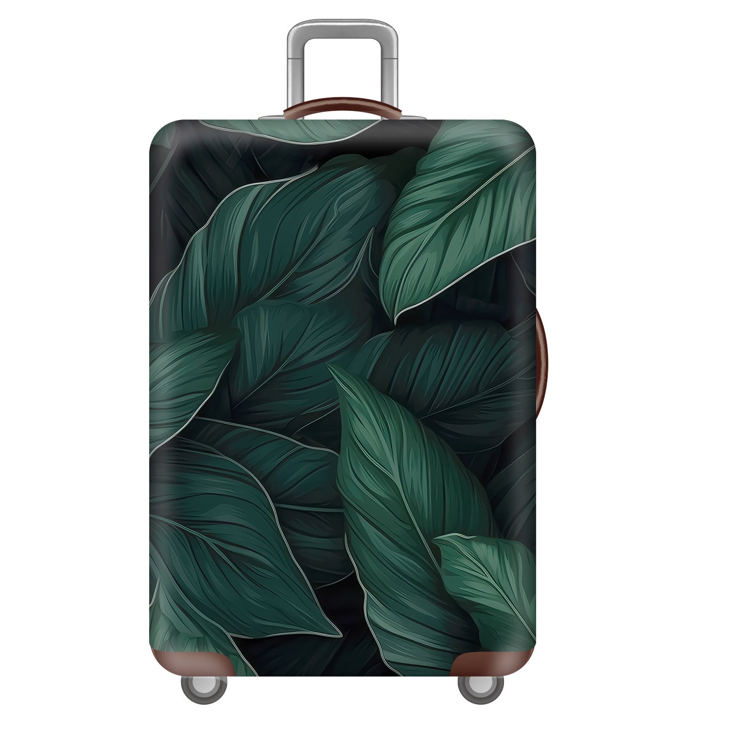 Unisex nan elastische Kofferhülle mit tropischem Blattmuster, dehnbarer Schutzcover für Hartschale und Softcase Brehn