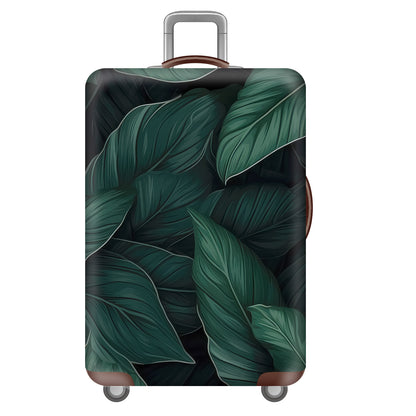 Unisex nan elastische Kofferhülle mit tropischem Blattmuster, dehnbarer Schutzcover für Hartschale und Softcase Brehn