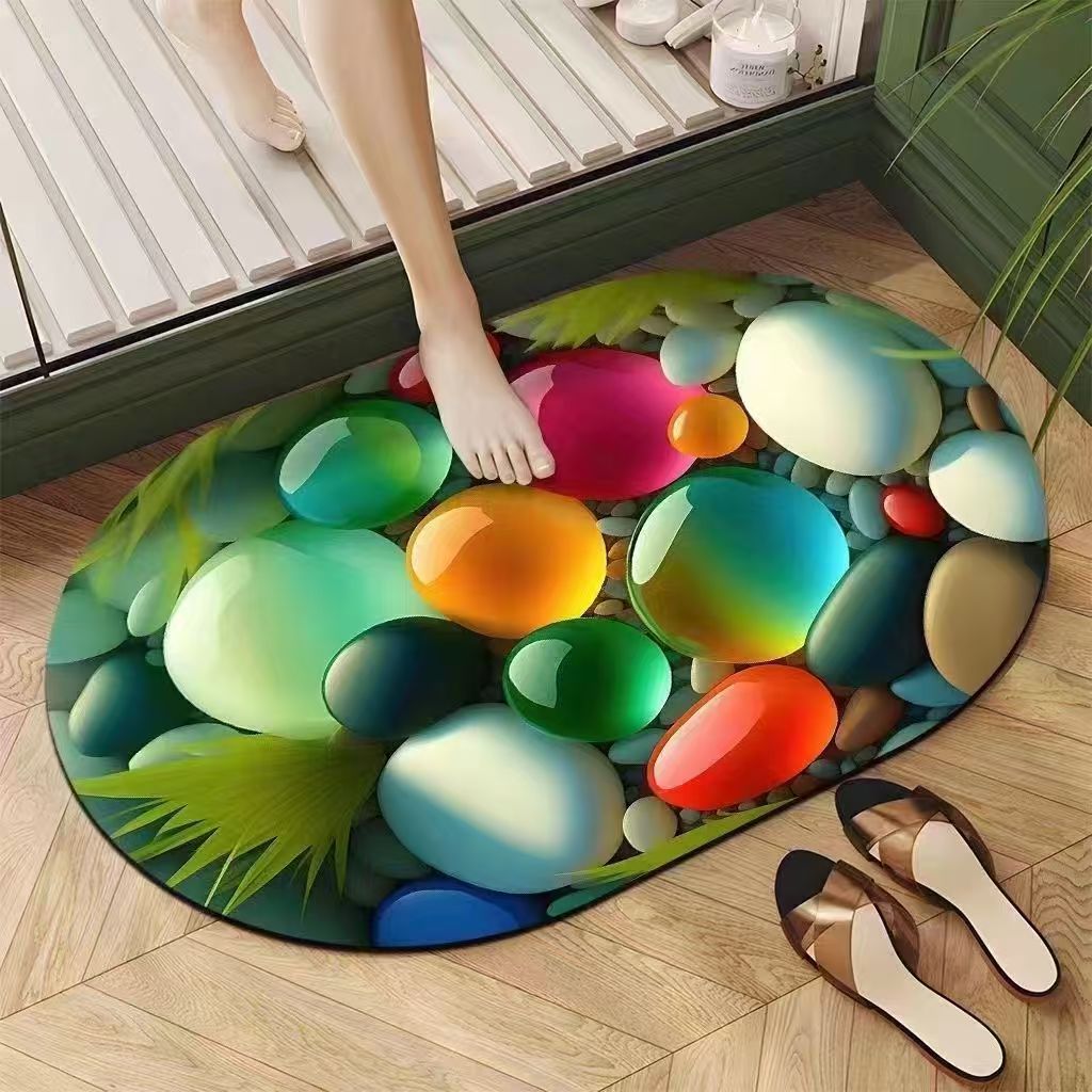 Rutschfeste, wasserabsorbierende Badematte Brehn