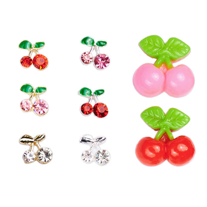 Dekorative Kirsch-Nagelkunst Charms