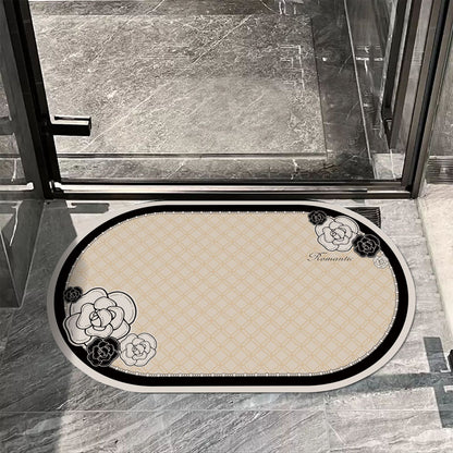 Elegante ovale dekorative Teppichmatte für Zuhause