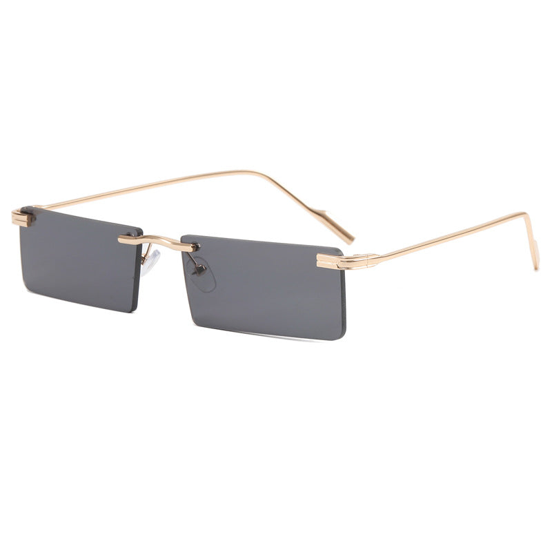 Damen Modische Rechteck-Sonnenbrille mit elegantem Metallrahmen Brehn