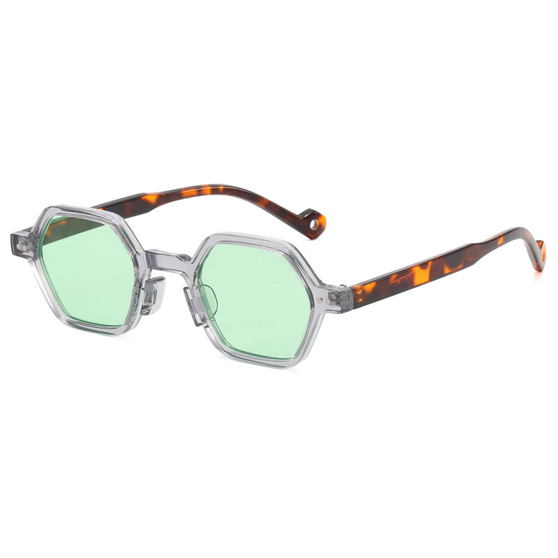 Damen Geometrische Sonnenbrille im modernen Hexagon-Design Brehn