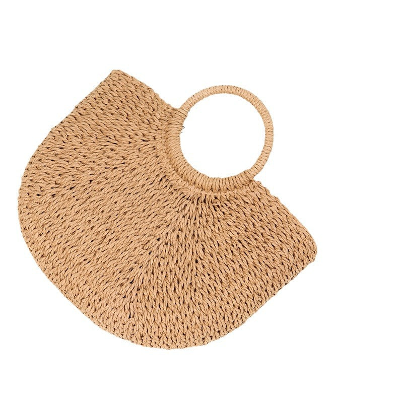 Damen Handgeknüpfte Strandtasche mit doppeltem Ringgriff Brehn