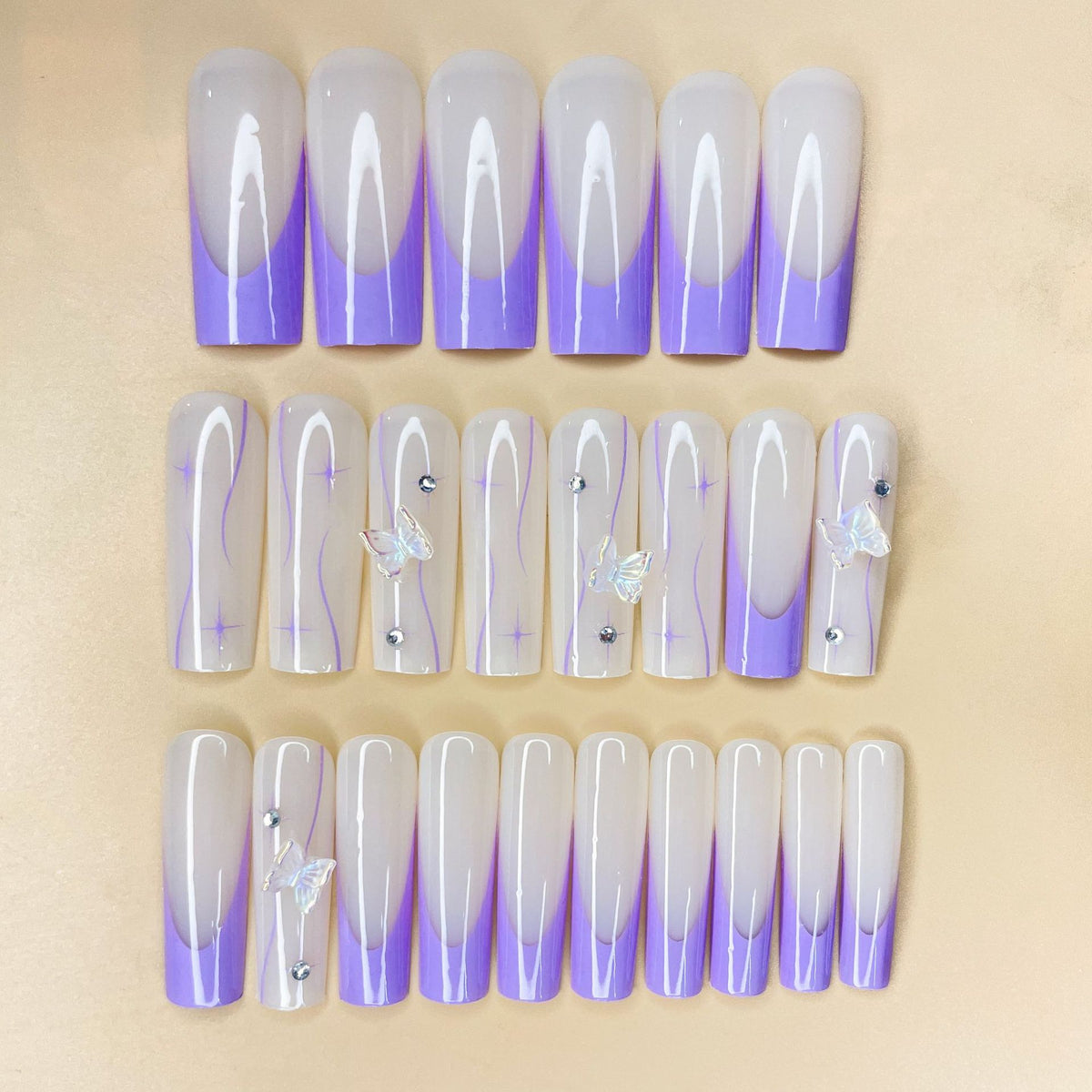Langanhaltende dekorative Acryl-Nagelverzierung Brehn